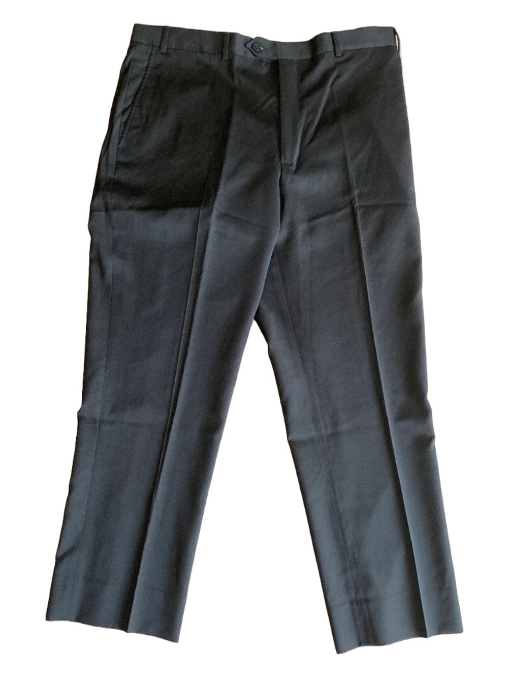 NWT Kirkland Signature 100% Wool Flat Front Dress Pants Black 38x30